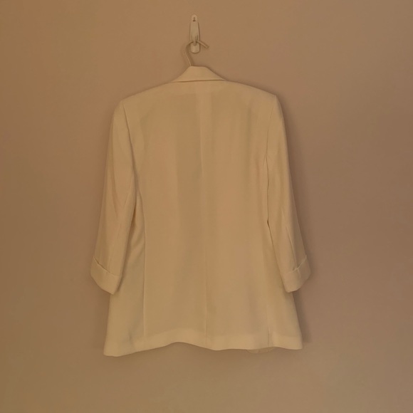 Express ivory Rolled Sleeve Boyfriend Blazer - Picture 2 of 5